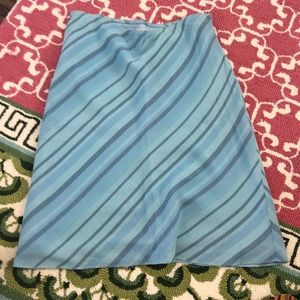 Banana Republic EUC Skirt 10 Turquoise Stripes